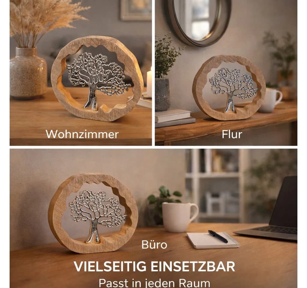 formano Skulptur Lebensbaum Silber und Braun - Bild 5