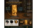 formano LED Dekolicht Hirschdeko Leuchtglas mit Holzsockel Timer Bild 5