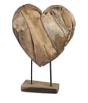 Formano Dekoobjekt Herz Teakholz 619440 – Standdeko aus Naturholz Bild 2