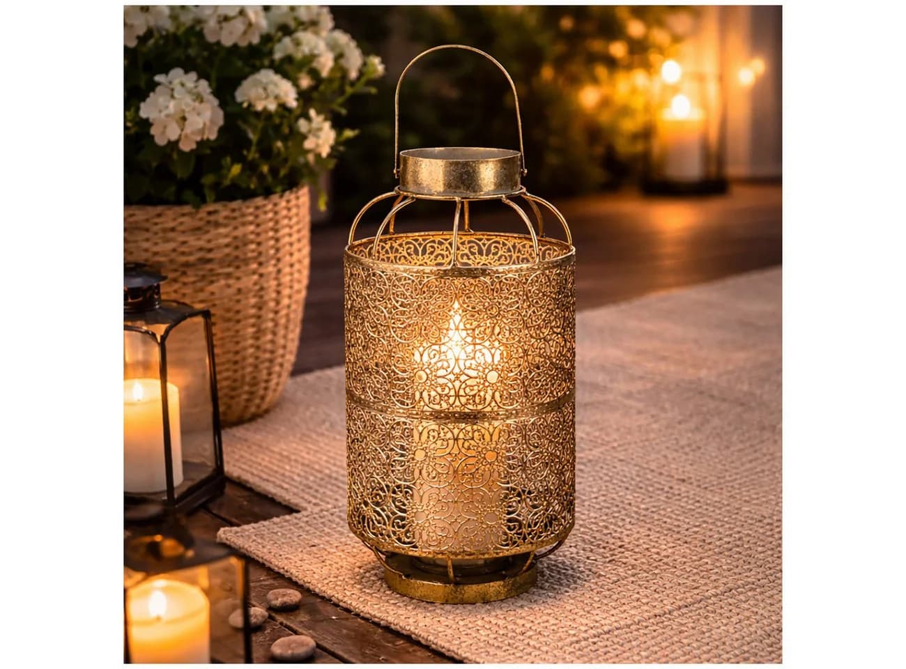 formano Windlicht Laterne Orientalisch Metall Gold