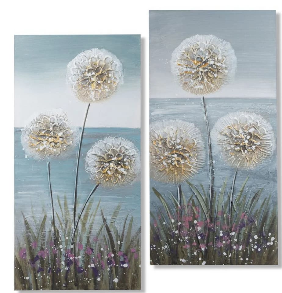 formano Wandbild 2er Set Pusteblume Holzkeilrahmen
