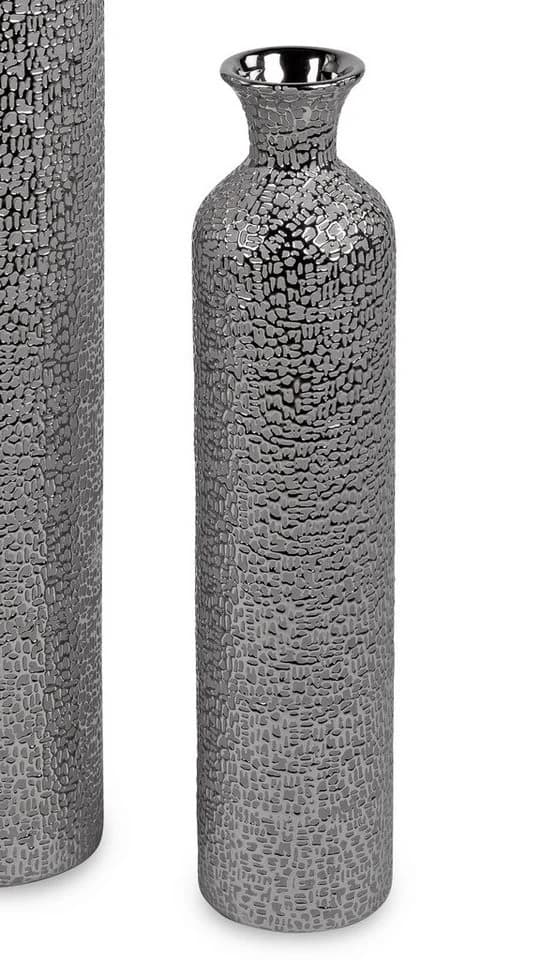 formano Bodenvase Helsinki Silber Grau Keramik 52cm
