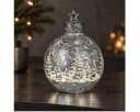 formano LED Deko-Kugel Silber Frosty 32cm mit LED-Licht Bild 1