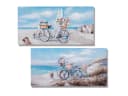 formano Wandbild „Fahrräder am Strand“ auf Leinwand 30x60cm Bild 1