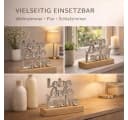 Formano Dekofigur Schriftzug Lebe Liebe Lache Aluminium Mangoholz Bild 5
