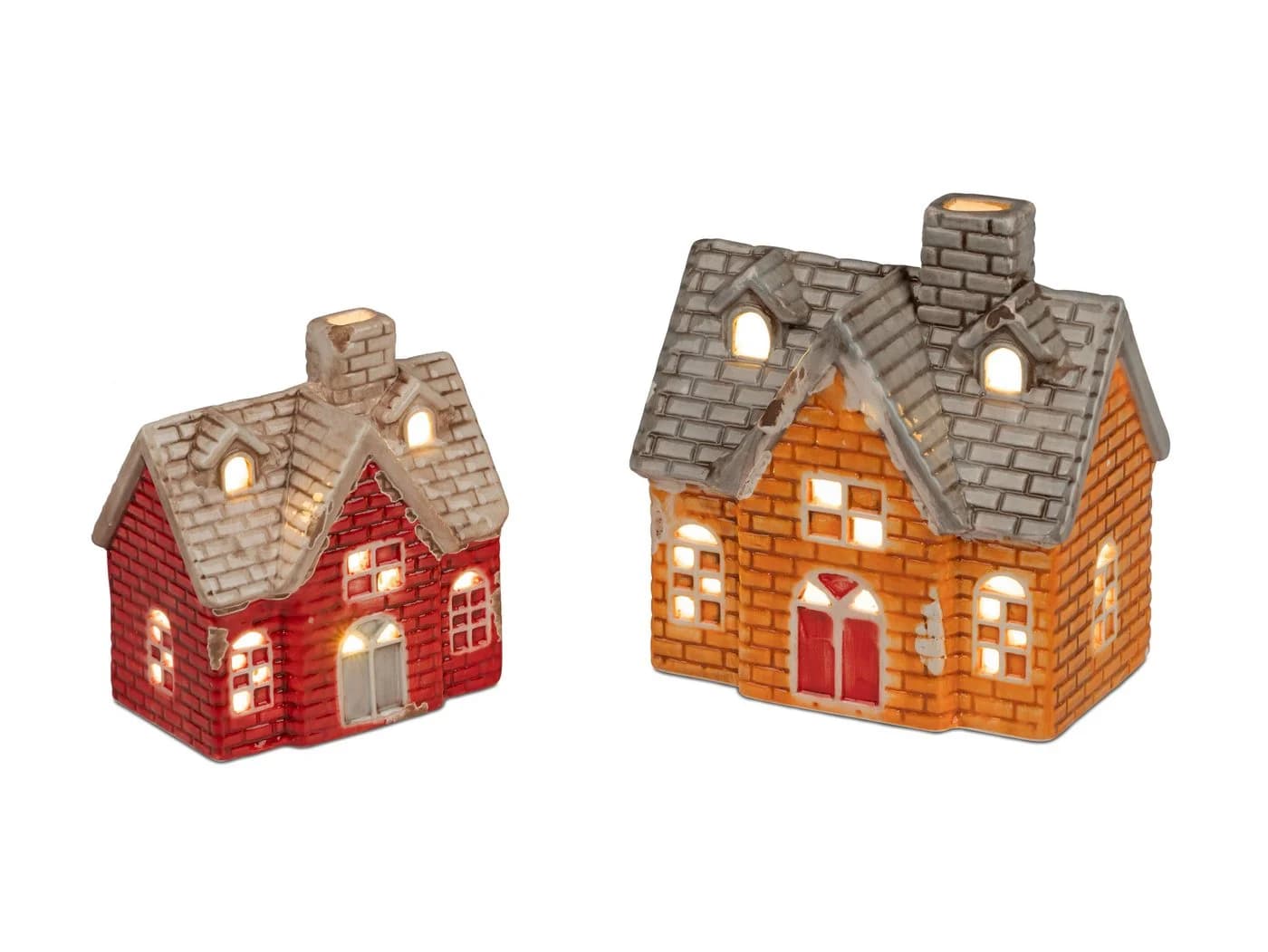 formano LED-Dekofigur Haus Rot/Orange mit Timer - Bild 4