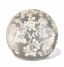 formano LED Glas-Kugel Silber Rosenmotiv 10cm mit Timer Bild 2