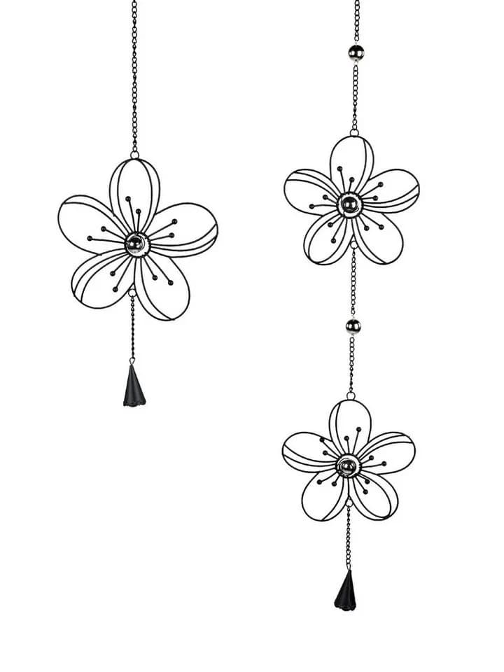 formano Hängedekoration Blumen Schwarz Metall