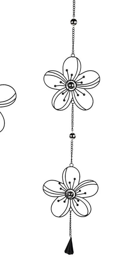 formano Hängedekoration Blumen Schwarz Metall - Bild 2
