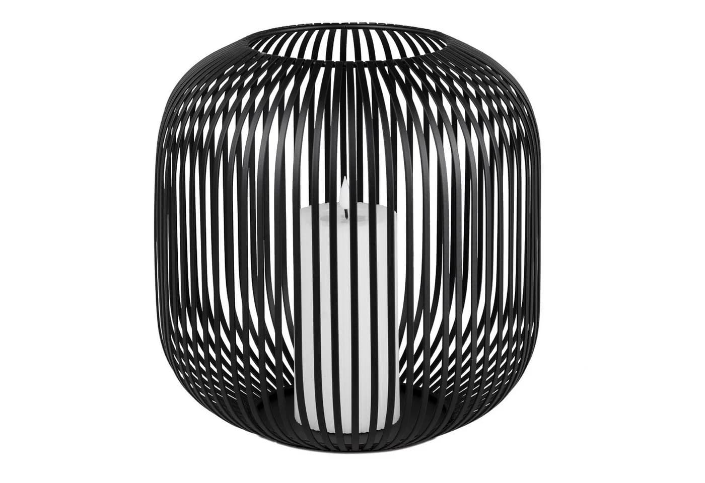 formano Windlicht Stäbe Schwarz Metall