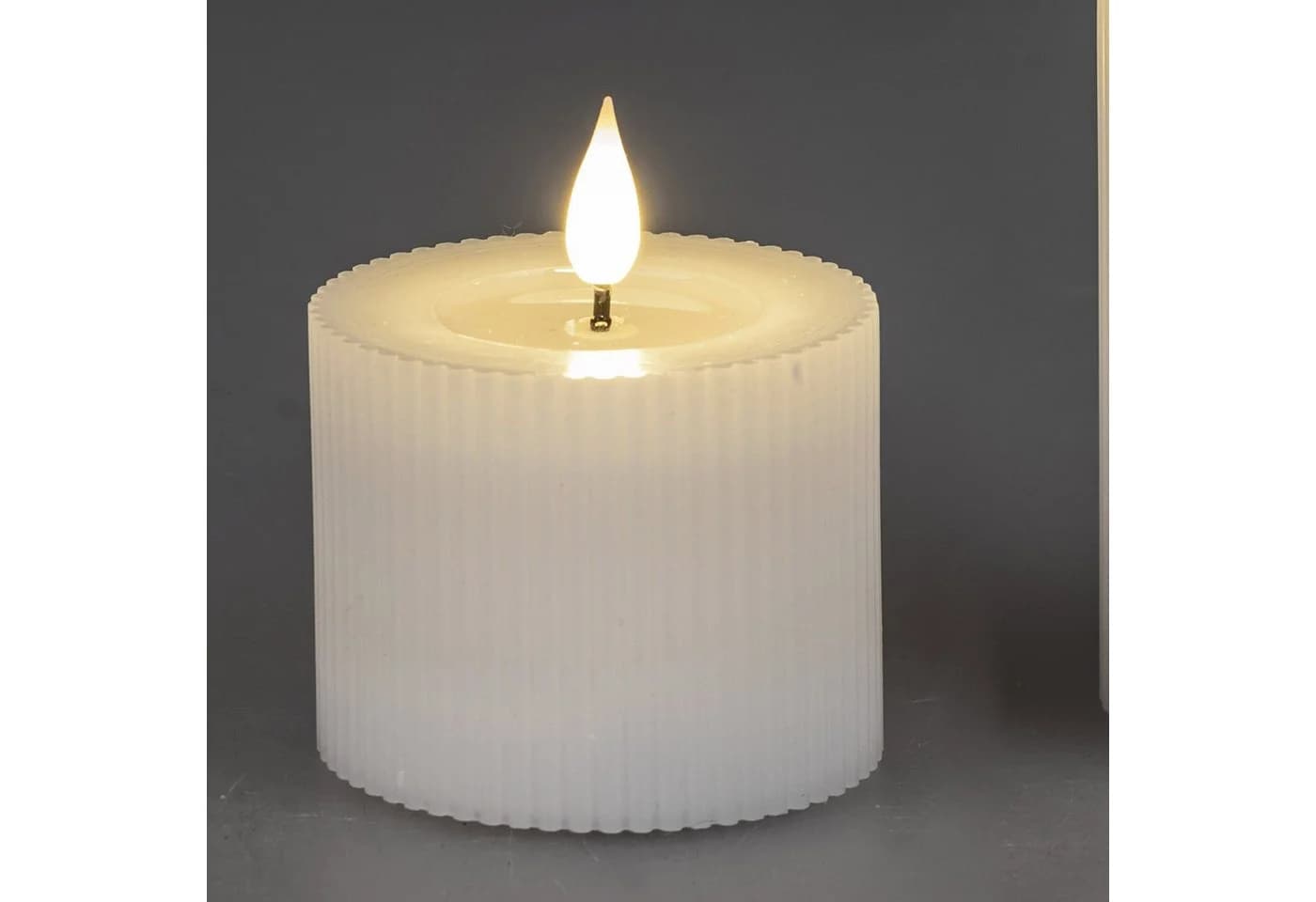 formano LED-Kerze Streifen Weiß mit Timerfunktion - Bild 2