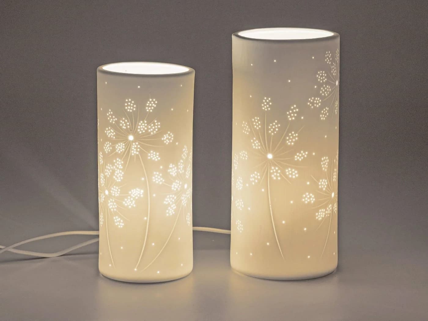 formano Nachttischlampe Allium Weiß