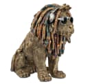 formano Dekofigur Löwe 36cm handbemalt mit Dreadlocks & Kopfhörern Bild 2