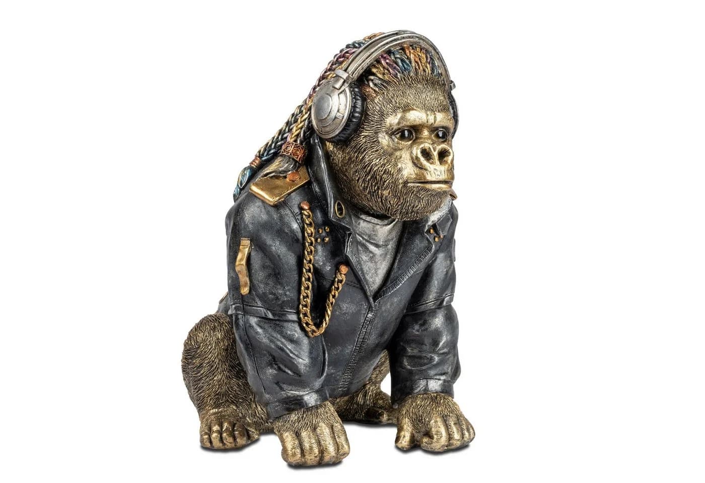 formano Dekofigur Gorilla Gold Kunststein