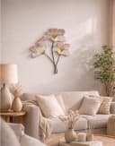 formano Dekobaum Wand-Zweig 3D Blume 45cm Bunt Metall Bild 1