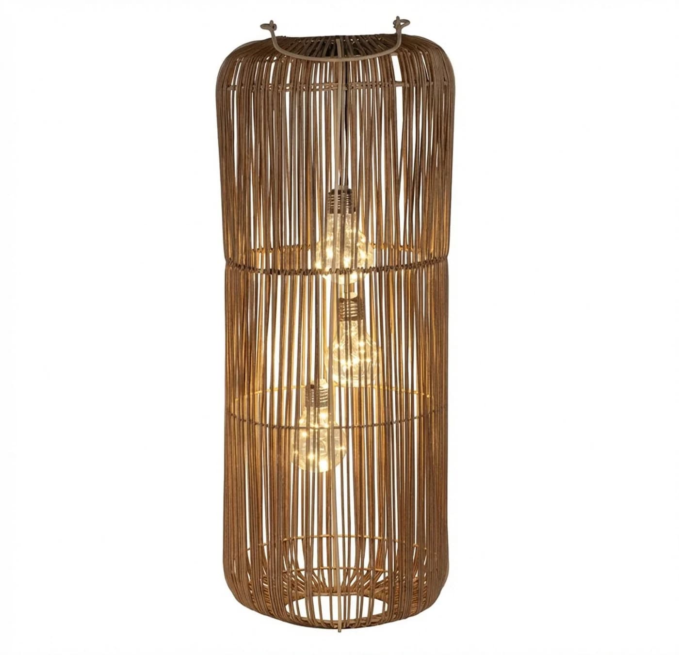 formano Solarlaterne Garten Rattan-Look 3 LED Birnen 60cm - Bild 2
