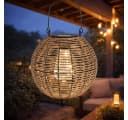 Formano Solarlaterne LED Garten Metall Rattan-Optik warmweiß IP44 Bild 1