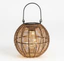 Formano Solarlaterne LED Garten Metall Rattan-Optik warmweiß IP44 Bild 2
