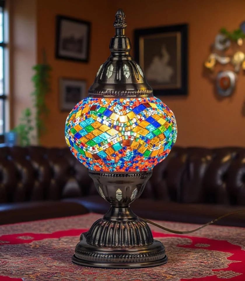 formano Tischleuchte Marokko Mosaik Tischlampe orientalisch bunt
