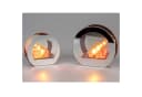formano LED Dekolicht Spiegelfeuer 11cm Stimmungslicht Glas Timer Bild 2