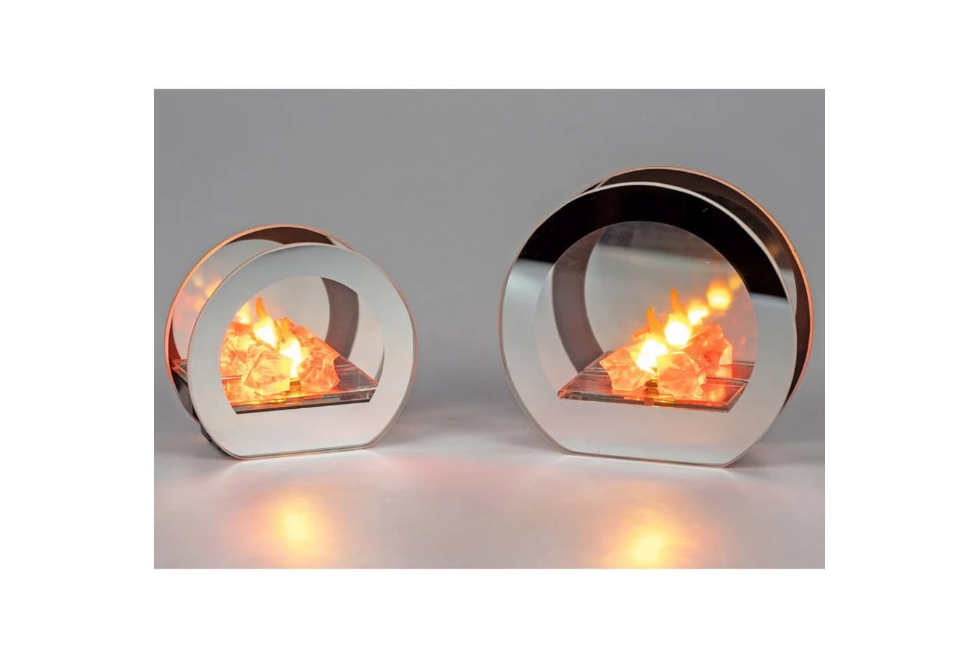 formano LED Dekolicht Spiegelfeuer 11cm Stimmungslicht Glas Timer - Bild 2
