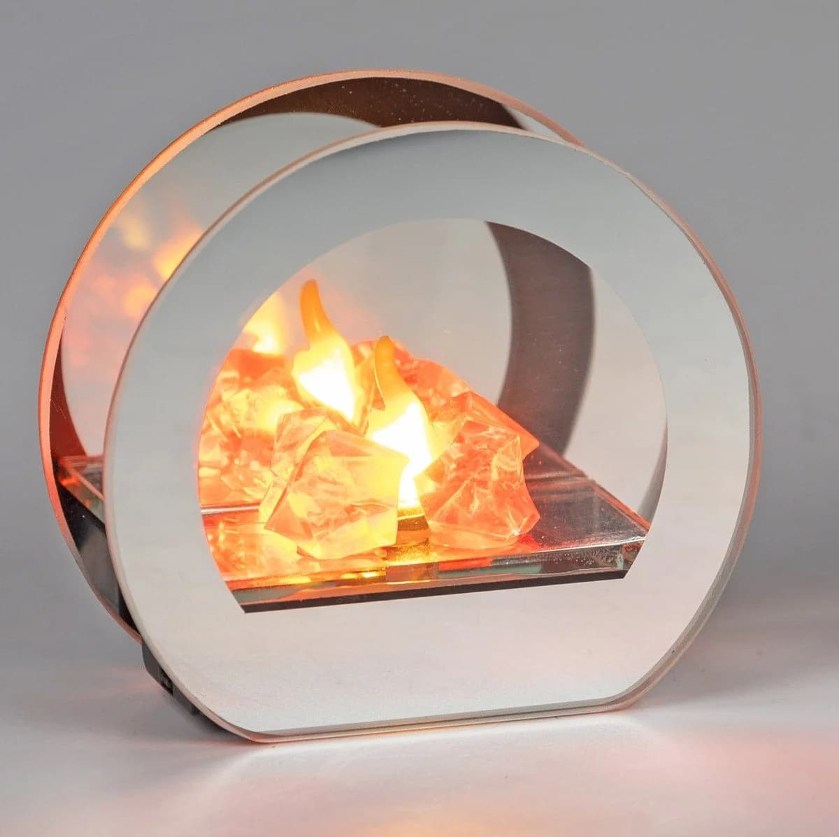 formano LED Dekolicht Spiegelfeuer 11cm Stimmungslicht Glas Timer - Bild 3