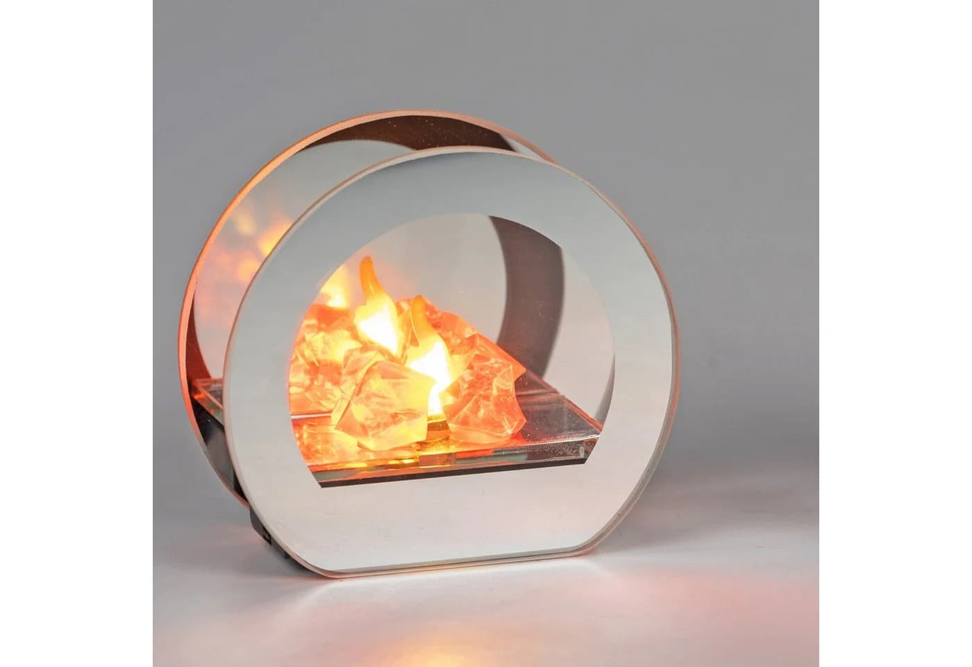formano LED Dekolicht Spiegelfeuer 11cm Stimmungslicht Glas Timer - Bild 4