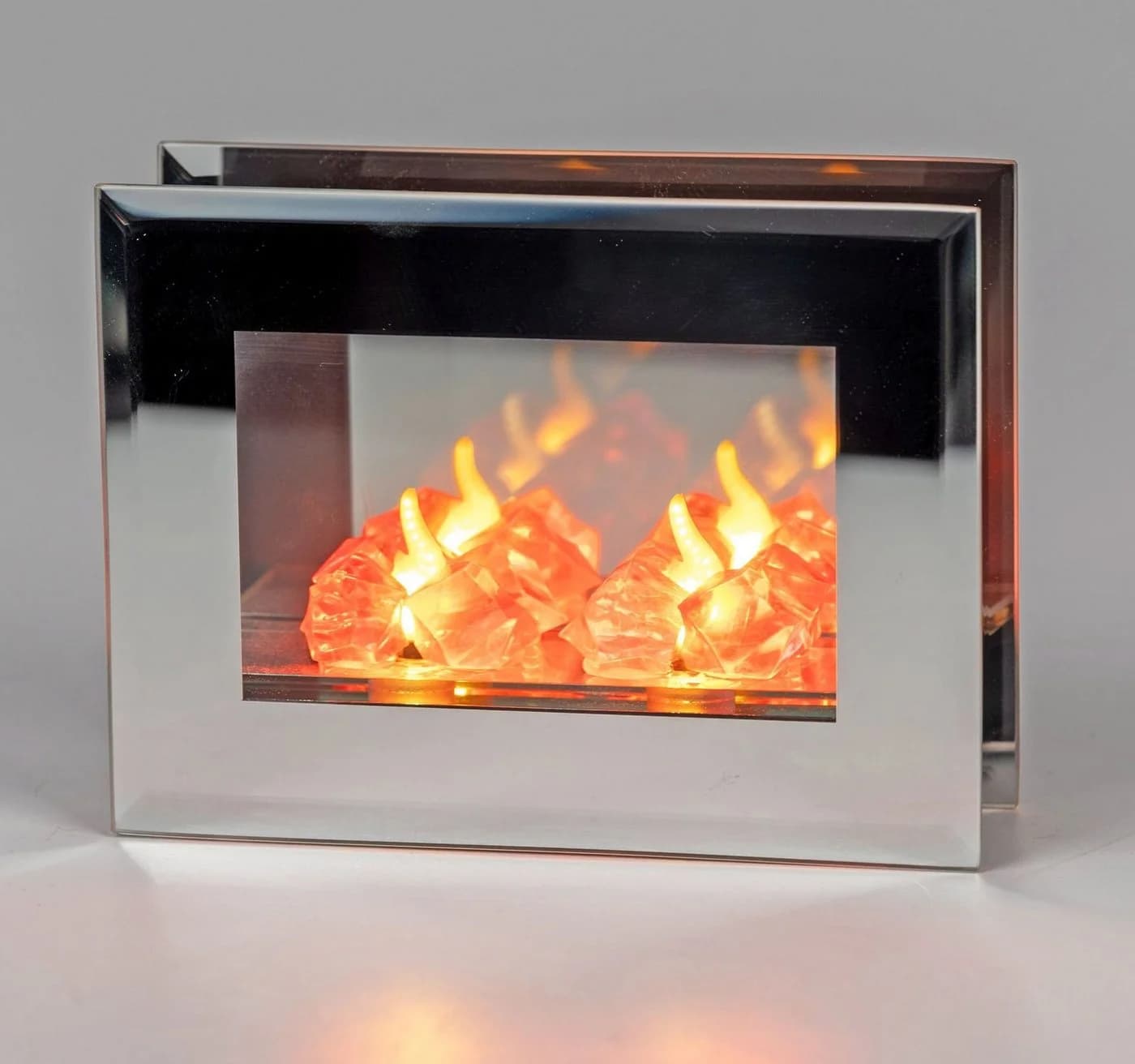 formano LED Dekolicht Spiegelfeuer 16cm Stimmungslicht Glas Timer 6h/18h - Bild 2