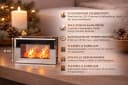 formano LED Dekolicht Spiegelfeuer 16cm Stimmungslicht Glas Timer 6h/18h Bild 3