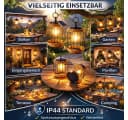 formano Solar Hängelaterne 2er Set Rattan & Metall LED Außenlaterne Bild 1