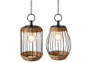 formano Solar Hängelaterne 2er Set Rattan & Metall LED Außenlaterne Bild 2