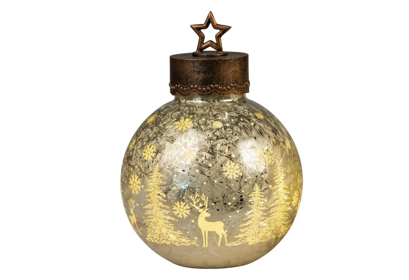 formano LED Kugelleuchte Winterwald Gold mit Timerfunktion - Bild 2