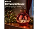 formano LED Dekolicht XXL Glas-Kugel Frosty Rot 30 cm Timer 6h/18h Bild 1