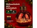 formano LED Dekolicht XXL Glas-Kugel Frosty Rot 30 cm Timer 6h/18h Bild 3