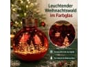 formano LED Dekolicht XXL Glas-Kugel Frosty Rot 30 cm Timer 6h/18h Bild 5