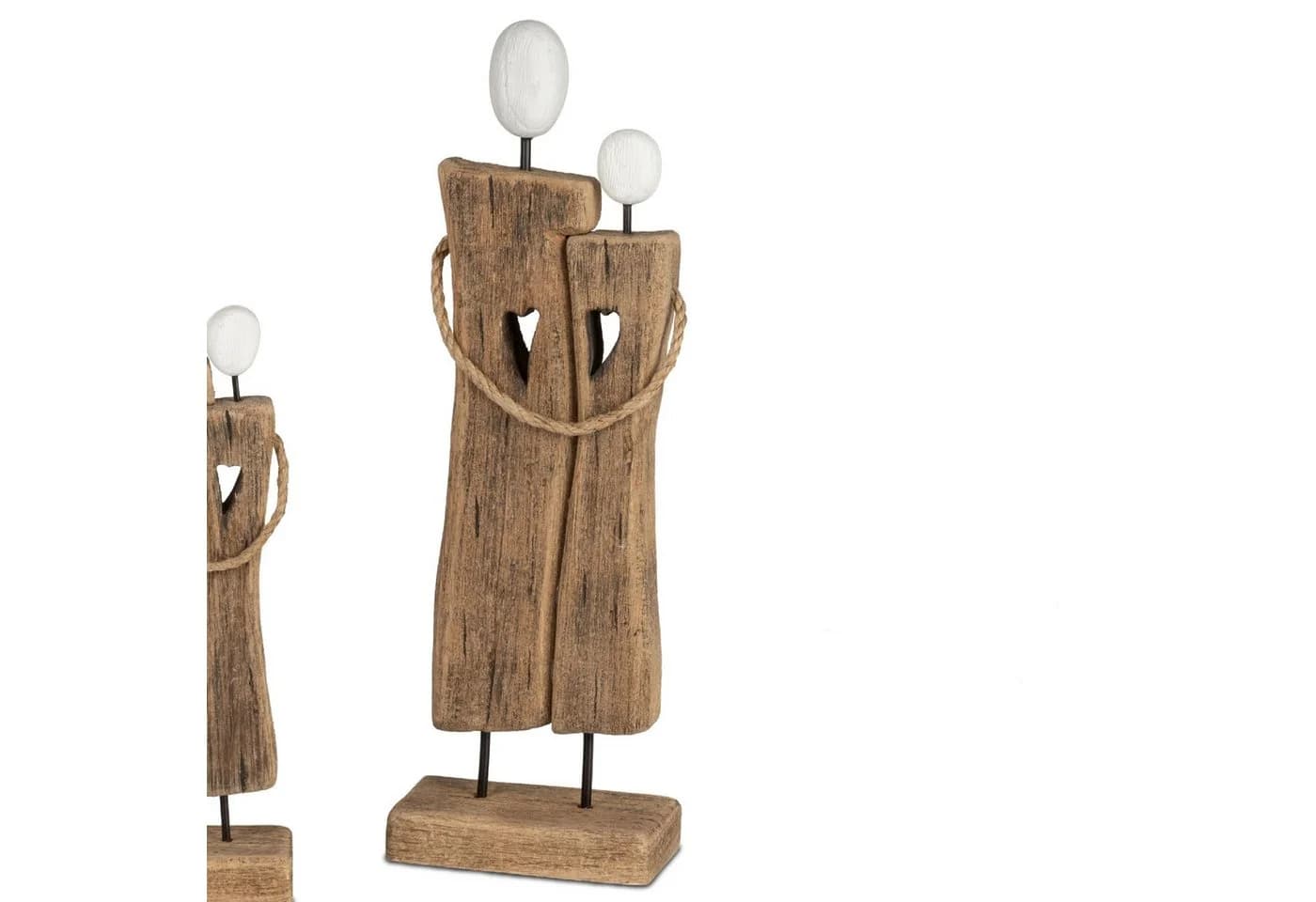 formano Dekofigur Paarfiguren Braun Umarmendes Paar - Bild 2