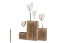 formano Dekofigur Braun Herzen Holz Bild 2