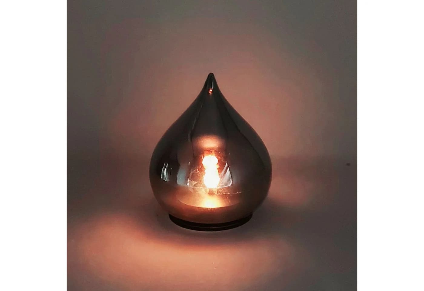 formano Tischleuchte Flamme LED mit Timerfunktion Silber/Transparent - Bild 4