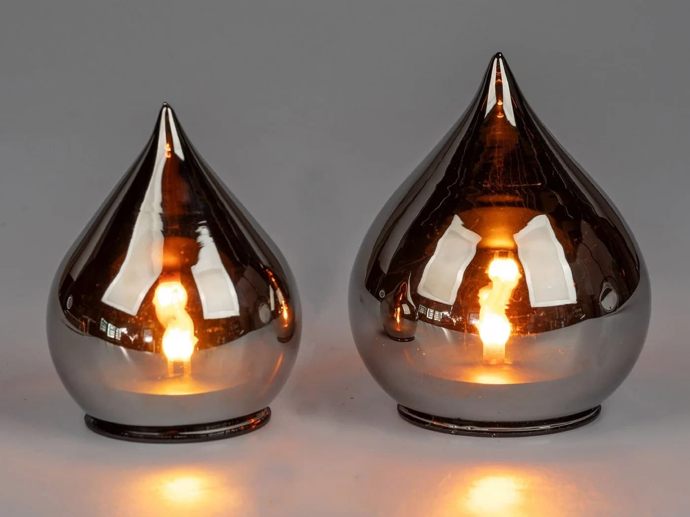 formano Tischleuchte Flamme LED mit Timerfunktion Silber/Transparent - Bild 5