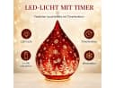 formano LED Deko-Tropfen Weihnachten 21 cm Frosty-Rot mit Timer Bild 5