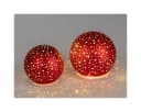 formano LED Weihnachtskugel 10 cm Rot Warmweiß Bild 1