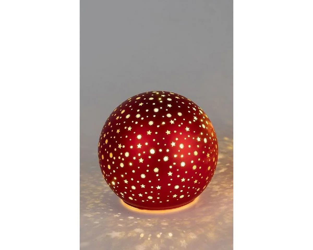 formano LED Weihnachtskugel 10 cm Rot Warmweiß - Bild 2