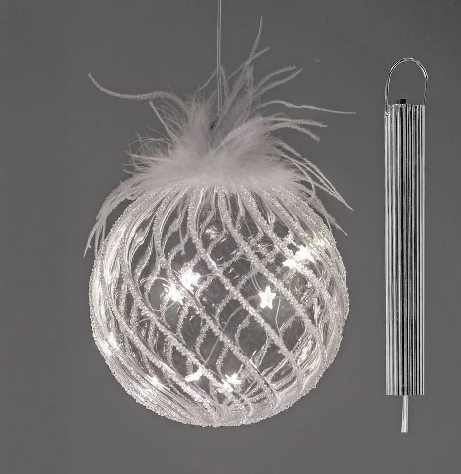 formano LED Weihnachtskugel 12cm mit Timer Glaskugel - Bild 2