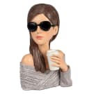 formano Deko-Büste Dame mit Sonnenbrille und Kaffeebecher Frauenfigur 28cm Bild 2