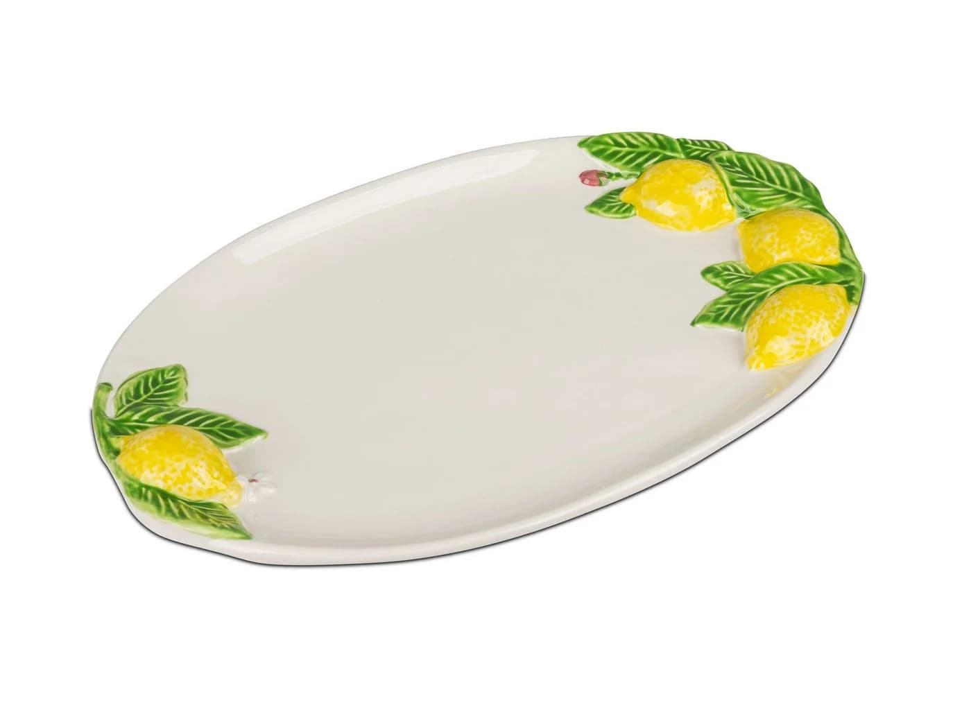 formano Servierplatte Oval 38cm Weiß Porzellan Zitronendekor - Bild 2