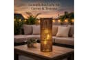 formano Solarlaterne Rattan-Look mit 3 LED Birnen Bild 1