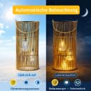 formano Solarlaterne Rattan-Look mit 3 LED Birnen Bild 3