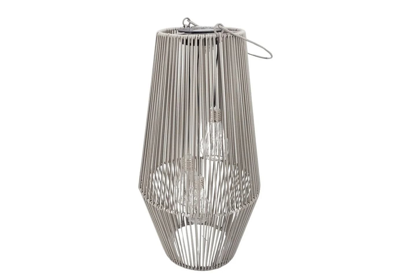 formano LED Tischleuchte Rattan-Optik Grau Solarbetrieben - Bild 2