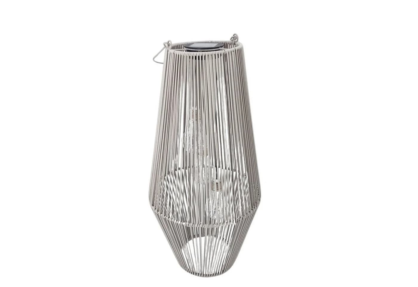 formano LED Tischleuchte Rattan-Optik Grau Solarbetrieben - Bild 2