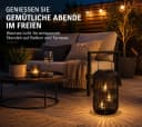 formano Solarlaterne Rattan Look Schwarz LED 45 cm Bild 1